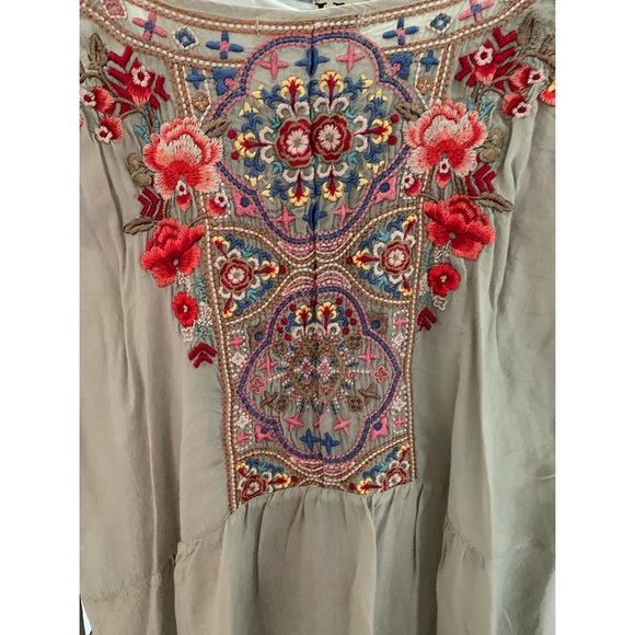 Johnny Was Alora Grain Rayon Tunic Blouse M NWT - Picture 6 of 9